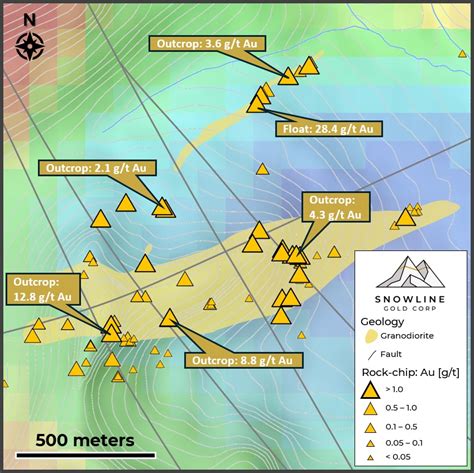 Snowline Gold Drills Grams Per Tonne Gold Over M In Broader