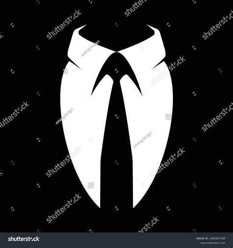 Tie Suite Icon Black White Design Stock Vector (Royalty Free