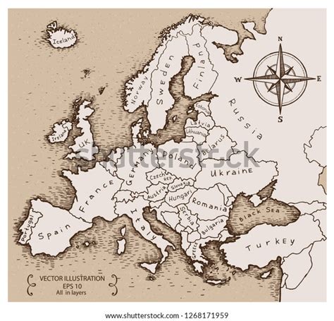 50,959 Europe Drawing Map Images, Stock Photos & Vectors | Shutterstock