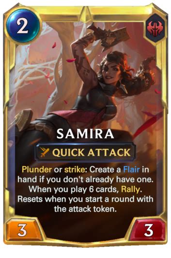 Leveled Samira Legends Of Runeterra Card RuneterraFire