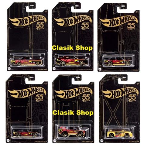 Jual Hot Wheels 55th Anniversary Gold NISSAN 180SX BMW M3 VOLKSWAGEN T1 GTR RANGE ROVER CLASSIC