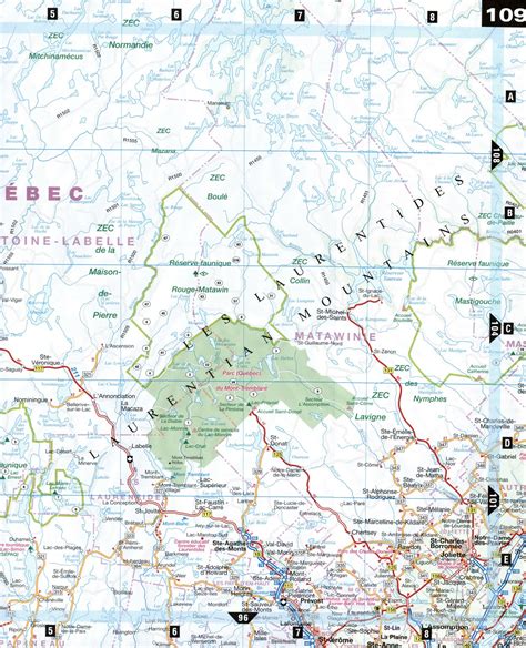 Laurentian Mountains Map