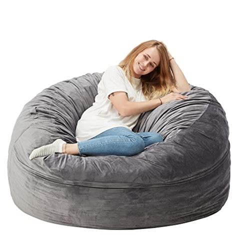 Throne Tuf Topper Homguava Bean Bag Chair 6 Bean Bags With Memory Foam Filled Large