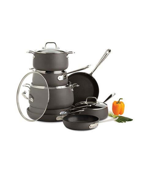 All Clad Hard Anodized Cookware Set 13 Piece Macys