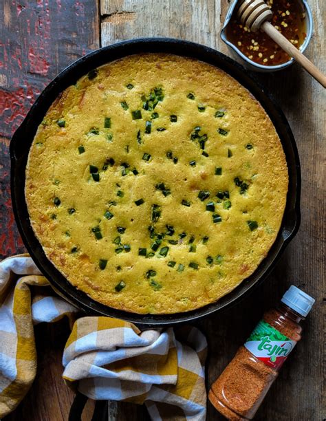 Jalapeño Cheddar Cornbread With Hot Honey The Lemon Apron