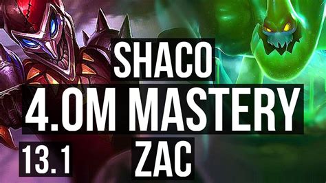 Shaco Vs Zac Jng M Mastery Games Legendary Euw