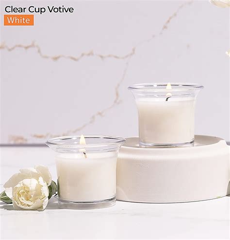 Hyoola Clear Cup Velas Votivas Perfumadas Blanco Horas De Tiempo De