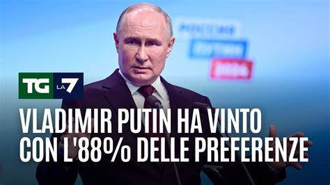 Vladimir Putin Ha Vinto Le Elezioni Russe Con L Dei Voti Youtube