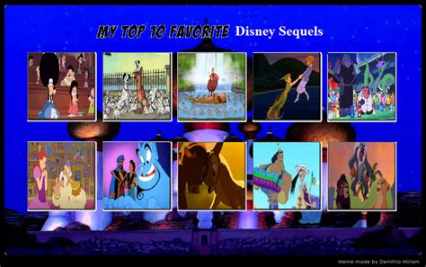 Top 10 Best Disney Sequels By Mranimatedtoon On Deviantart