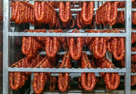 Armazém Refrigerado Para Armazenar Produtos Da Carne E De Salsicha Foto