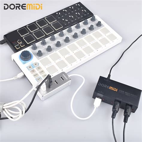 DOREMiDi High-Speed USB MIDI Host Box UMH-21 and USB HUB 2.0 Hi-Speed 4 ...