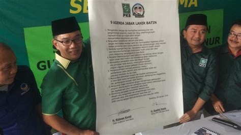 Dapat Dukungan PKB Ini 9 Syarat Untuk Ridwan Kamil Uu Ruzhanul