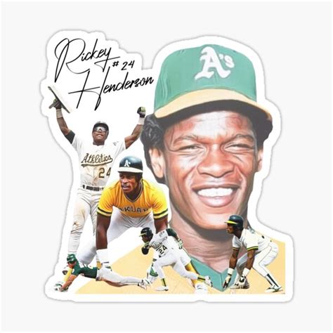 The Stolen Base King Rickey Henderson Sticker For Sale By