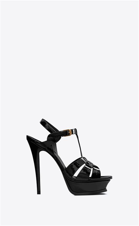 ‎saint Laurent ‎tribute Sandal In Patent Leather ‎