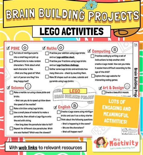 Lego Brain Building Activities | Primary Teaching Resources | Teaching ...