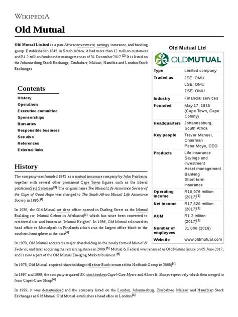 Old Mutual | Financial Markets | Corporate Law