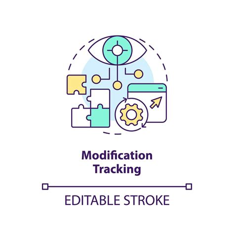 Modification tracking concept icon. Code changing. Version control benefit abstract idea thin