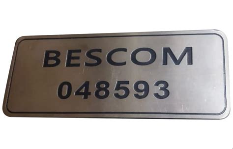 Sliver And Black 2mm Stainless Steel Etched Name Plate For Corporate