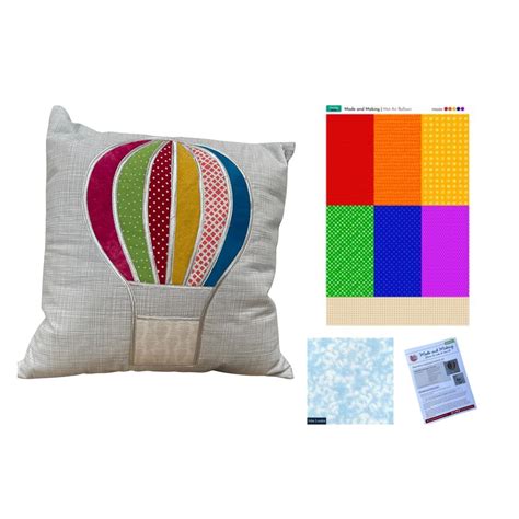 Made And Making Applique Hot Air Balloon Cushion Kit Instructions