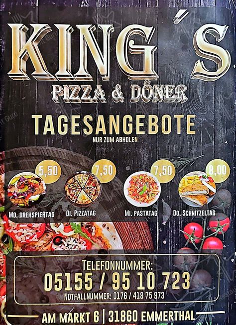 Speisekarte Von Kings D Ner Emmerthal Pub Bar Emmerthal