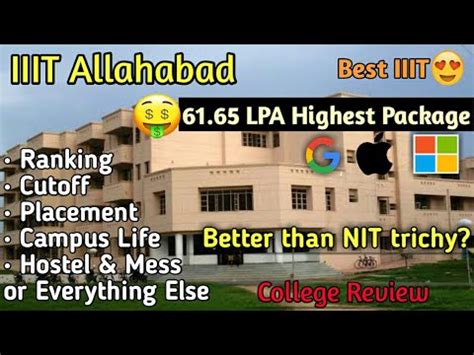 Iiit Allahabad College Review Campus Life Cutoff Placements