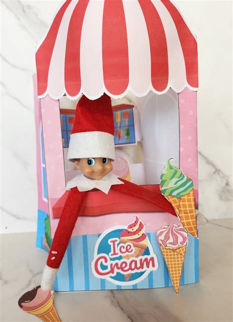 Free Elf On The Shelf Ice Cream Stand Printable Leap Of Faith Crafting