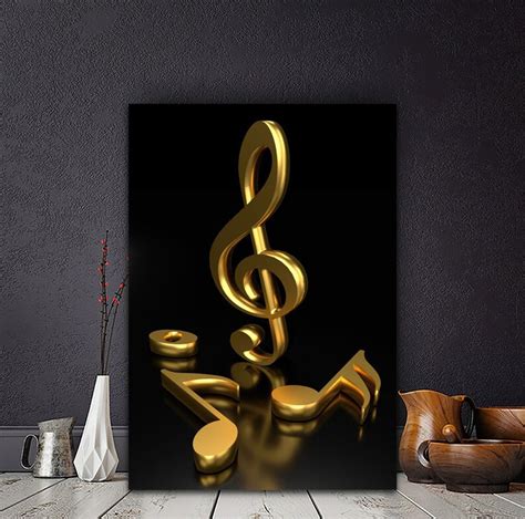 Music Note Canvas Art Abstract Musical Notes Canvas Print - Etsy