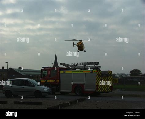 Emergency Medical Helicopter Landing Hi Res Stock Photography And