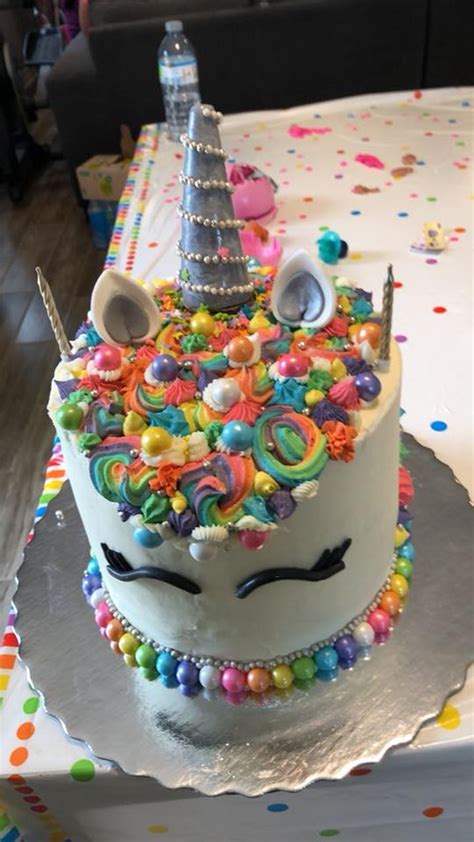 Rainbow Unicorn Cake Surprise! - CakeCentral.com