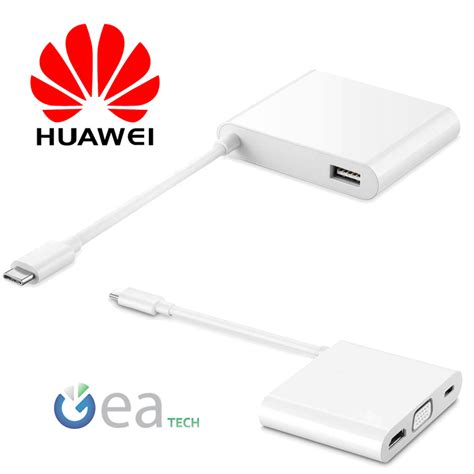 Huawei Original Adapter Mate Station Ad Bianco Hdmi Vgi Usb