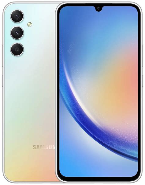 Купить смартфон Samsung Galaxy A34 5G 8/128 ГБ серебряный (Global Version)