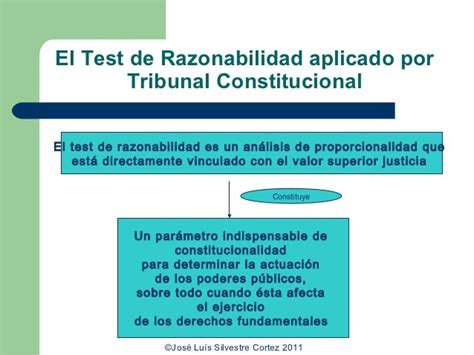 El Test De Proporcionalidad