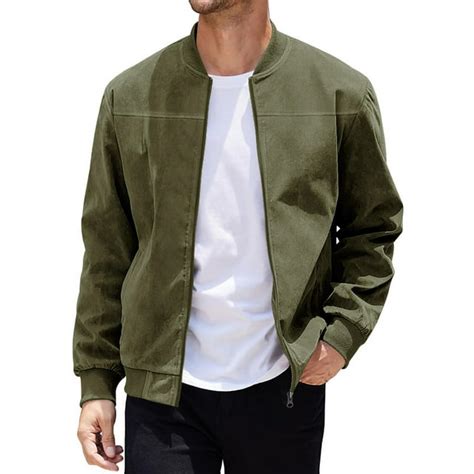 Awdenio Men's Jacket Lightweight Bomber Jacket Casual Windbreaker ...