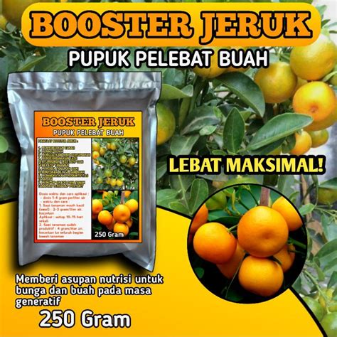 Jual Pupuk Booster Pelebat Buah JERUK Nutrisi Untuk Bunga Dan Buah Anti