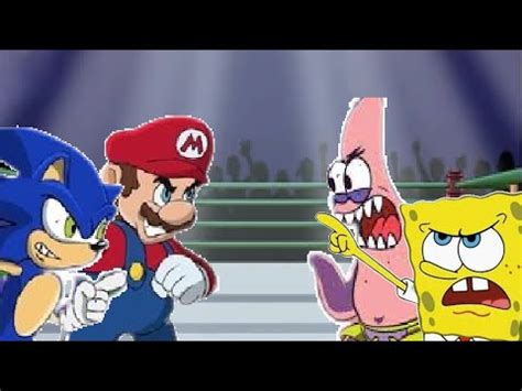 Sonic And Mario Vs Spongebob And Patrick Cartoon Beatbox Mashup Youtube