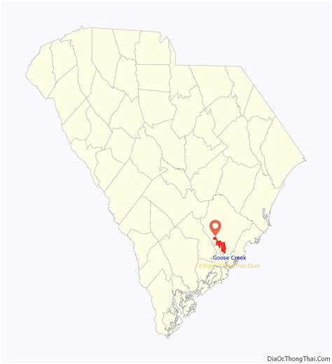 Map of Goose Creek city, South Carolina - Thong Thai Real