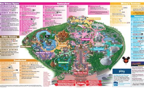 Disneyland Maps Gallery Disneyland Map Disneyland California Theme Park