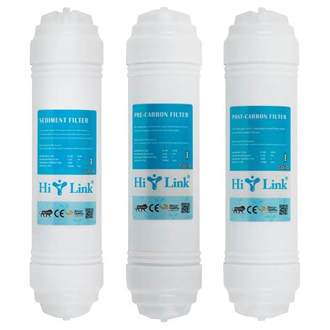 Buy Hi Link Pre Carbon Filter Sediment Filter Post Carbon Inline