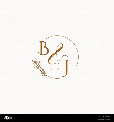 Bj Initial Wedding Monogram Logo Design Ideas Stock Vector Image Art