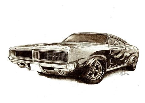 Muscle car sketches & Auto Art - Team-BHP