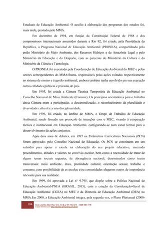 Breve Hist Rico Da Educa O Ambiental Hist Rico Pdf