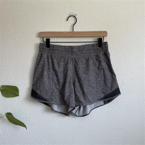 Lululemon Hotty Hot Shorts In A Grey Heather Lined Depop