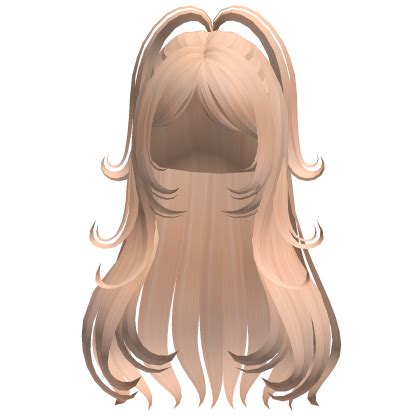 Silky Half Up Swirly Hair Blonde Roblox