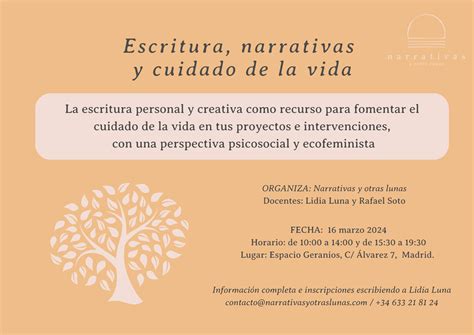 Escritura Narrativas Y Cuidado De La Vida Narrativas Y Otras Lunas