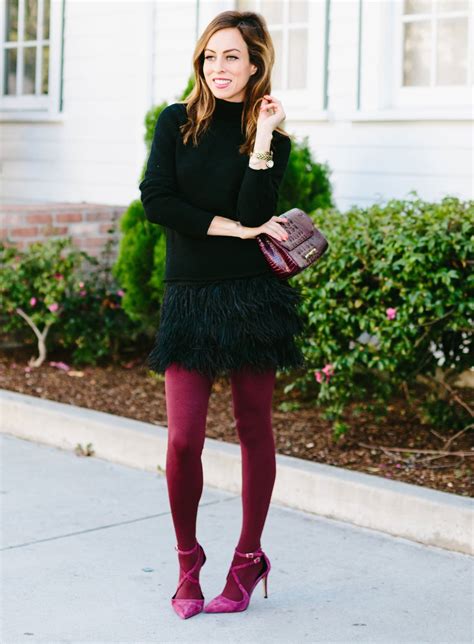 Two Holiday Party Outfit Ideas with Tights - Sydne Style