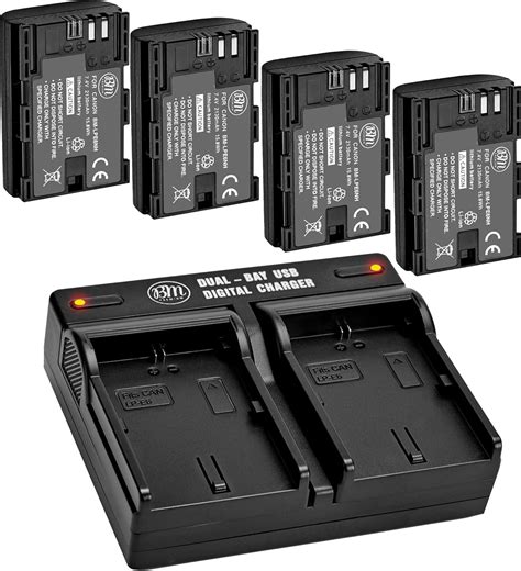 Amazon BM Premium 4 Pack Of LP E6NH High Capacity Batteries And