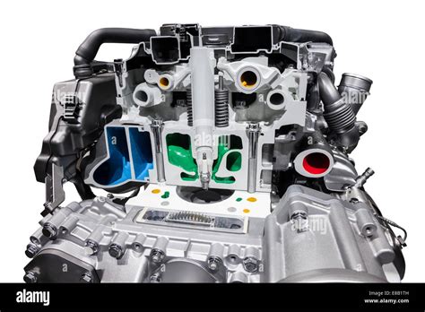 Modern natural gas car engine cylinder head cross section Stock Photo ...