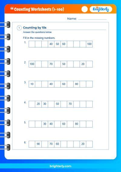 How to Use Counting Worksheets 1 100 [PDFs] Brighterly.com