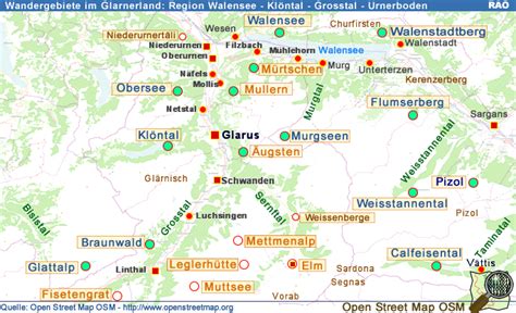 Raonline Schweiz Wandern Region Glarnerland Und Region Walensee