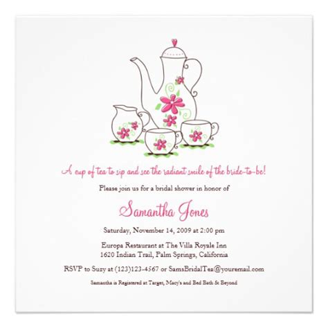 High Tea Invite Template Free